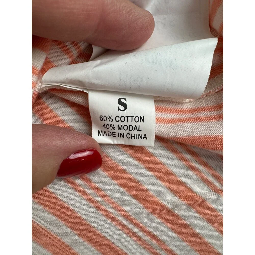 J.Crew Womens Melon Striped Halter Top NWT Size S 60% Cotton 40% Modal Elastic W - Picture 8 of 15